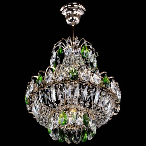 Люстра Ника 1 лампа зеленая в Химках Гусь Хрустальный