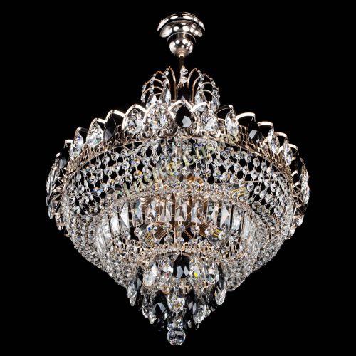 Люстра Ника подвесная Черная в Химках Гусь Хрустальный