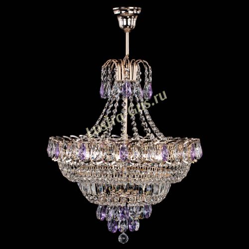 Люстра Ника подвесная Фиолетовая в Химках Гусь Хрустальный