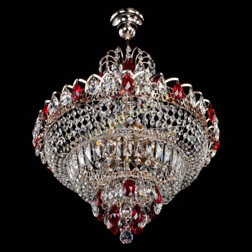 Люстра Ника подвесная Красная в Химках Гусь Хрустальный
