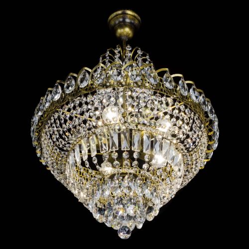 Люстра Ника №5 подвесная под бронзу в Химках Гусь Хрустальный