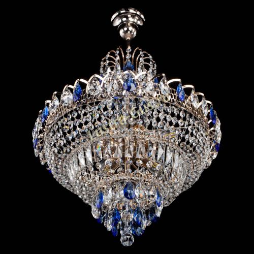 Люстра Ника подвесная Синяя в Химках Гусь Хрустальный