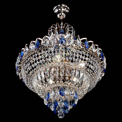 Люстра Ника подвесная Синяя в Химках Гусь Хрустальный