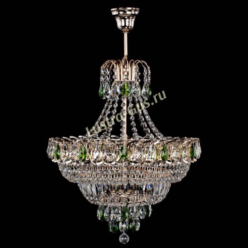 Люстра Ника подвесная Зеленая в Химках Гусь Хрустальный