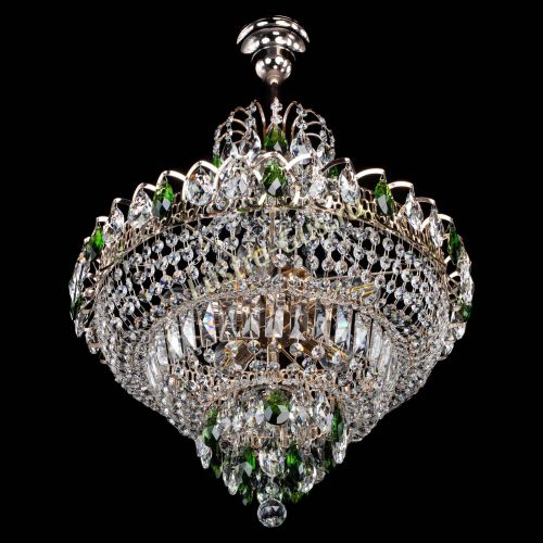 Люстра Ника подвесная Зеленая в Химках Гусь Хрустальный