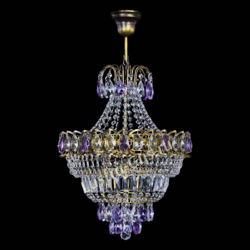 Люстра Ника подвесная Фиолетовая под бронзу в Химках Люстра Ника подвесная Фиолетовая под бронзу в Химках