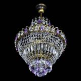 Люстра Ника Фиолетовая под бронзу, диаметр - 400 мм, Люстры Гусь Хрустальный Люстра Ника Фиолетовая под бронзу, диаметр - 400 мм, Люстры Гусь Хрустальный