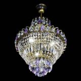 Люстра Ника Фиолетовая под бронзу, диаметр - 400 мм, Люстры Гусь Хрустальный Люстра Ника Фиолетовая под бронзу, диаметр - 400 мм, Люстры Гусь Хрустальный