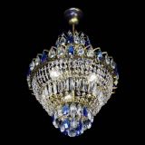 Люстра Ника Синяя под бронзу, диаметр - 400 мм, Люстры Гусь Хрустальный Люстра Ника Синяя под бронзу, диаметр - 400 мм, Люстры Гусь Хрустальный