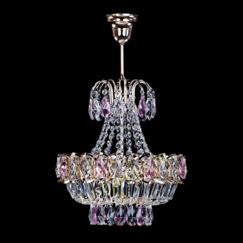 Люстра Ника 1 лампа розовая в Химках Гусь Хрустальный