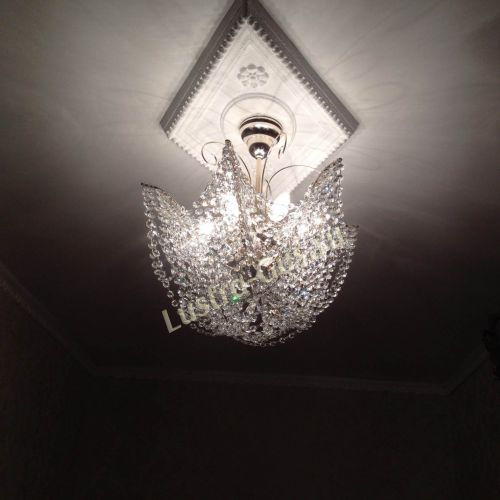 Люстра Орхидея №3 синяя в Химках Гусь Хрустальный