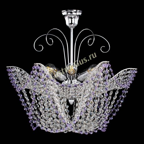 Люстра Орхидея №3 фиолетовая в Химках Гусь Хрустальный