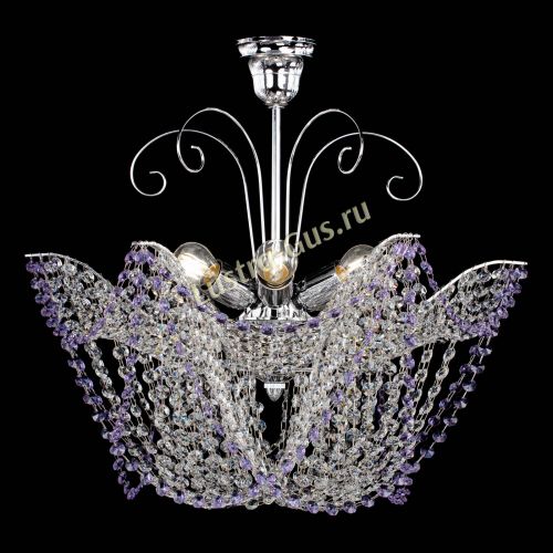 Люстра Орхидея №3 фиолетовая в Химках Гусь Хрустальный