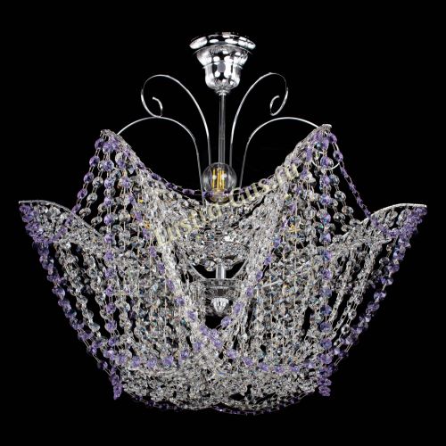 Люстра Орхидея №3 фиолетовая в Химках Гусь Хрустальный