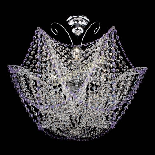 Люстра Орхидея №3 фиолетовая в Химках Гусь Хрустальный