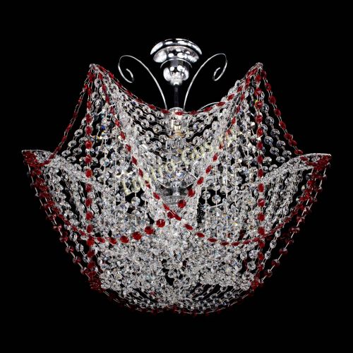 Люстра Орхидея №3 красная в Химках Гусь Хрустальный