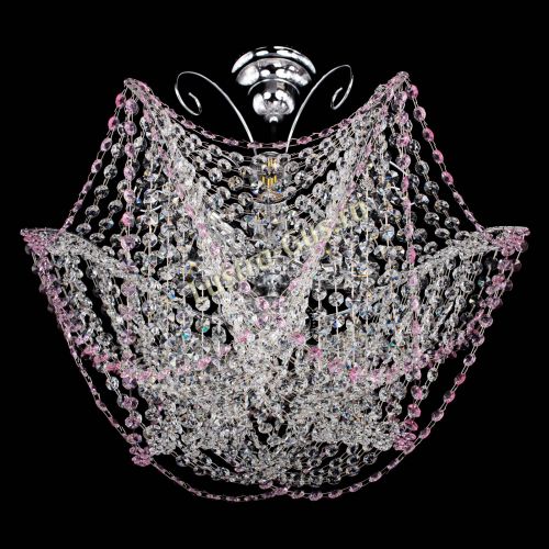 Люстра Орхидея №3 розовая в Химках Гусь Хрустальный