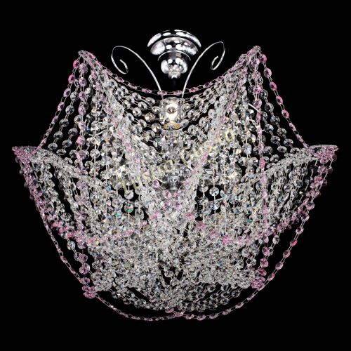 Люстра Орхидея №3 розовая в Химках Гусь Хрустальный