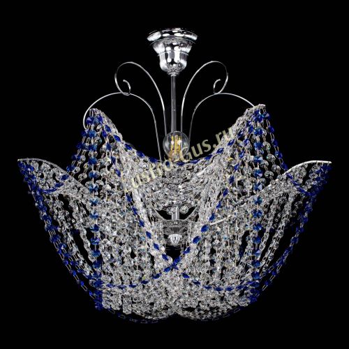 Люстра Орхидея №3 синяя в Химках Гусь Хрустальный