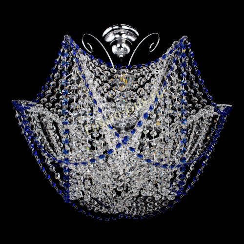 Люстра Орхидея №3 синяя в Химках Гусь Хрустальный