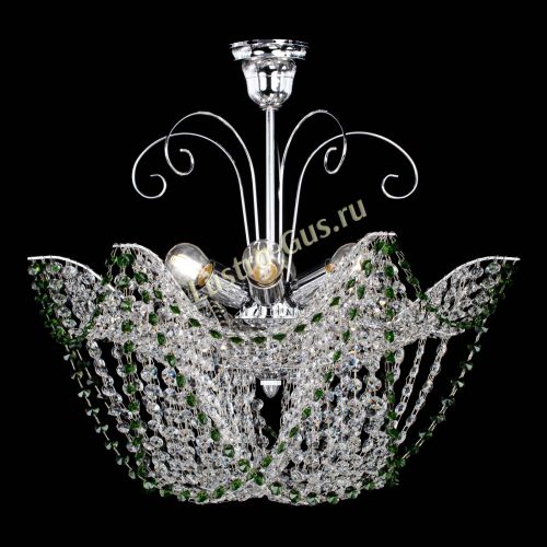 Люстра Орхидея №3 зеленая в Химках Гусь Хрустальный