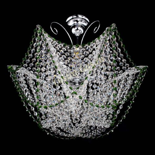 Люстра Орхидея №3 зеленая в Химках Гусь Хрустальный