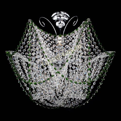 Люстра Орхидея №3 зеленая в Химках Гусь Хрустальный