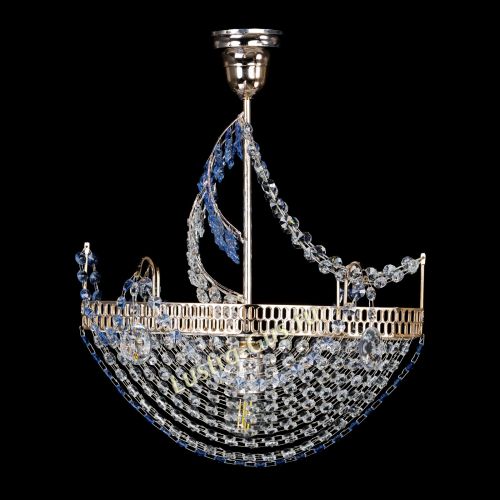 Люстра Парусник №1 синий в Химках Гусь Хрустальный