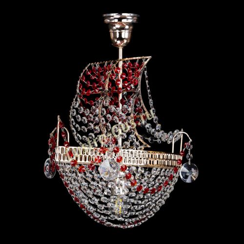 Люстра Парусник №1 красный в Химках Гусь Хрустальный