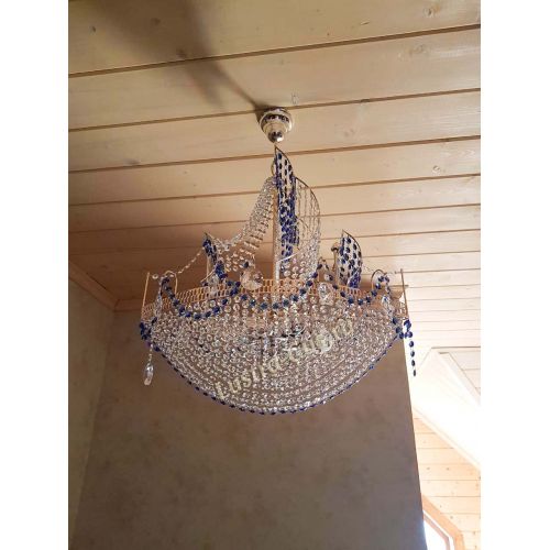 Люстра Парусник №1 синий в Химках Гусь Хрустальный