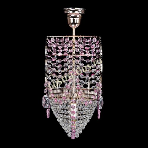 Люстра Парусник №1 розовый в Химках Гусь Хрустальный