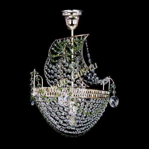 Люстра Парусник №1 зеленый в Химках Гусь Хрустальный