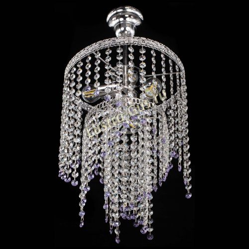 Люстра Токката Капель №3 фиолетовая в Химках Гусь Хрустальный