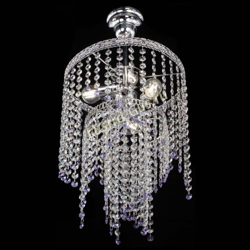 Люстра Токката Капель №3 фиолетовая в Химках Гусь Хрустальный