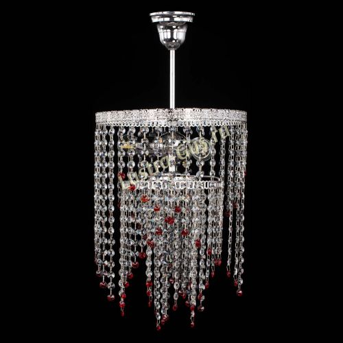 Люстра Токката Капель №3 красная в Химках Гусь Хрустальный