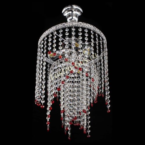 Люстра Токката Капель №3 красная в Химках Гусь Хрустальный