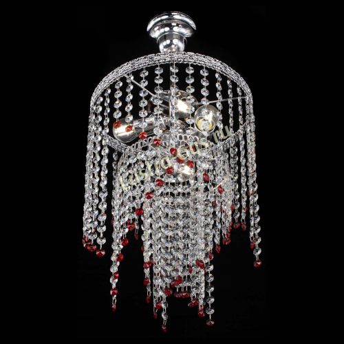 Люстра Токката Капель №3 красная в Химках Гусь Хрустальный