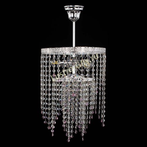 Люстра Токката Капель №3 розовая в Химках Гусь Хрустальный