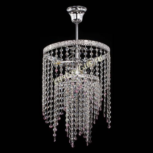 Люстра Токката Капель №3 розовая в Химках Гусь Хрустальный