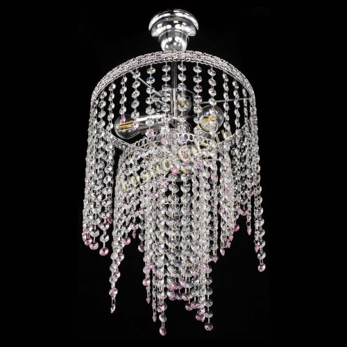 Люстра Токката Капель №3 розовая в Химках Гусь Хрустальный