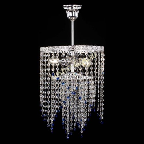 Люстра Токката Капель №3 синяя в Химках Гусь Хрустальный