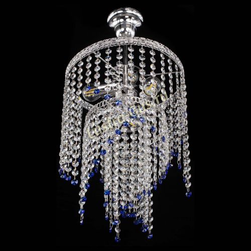 Люстра Токката Капель №3 синяя в Химках Гусь Хрустальный