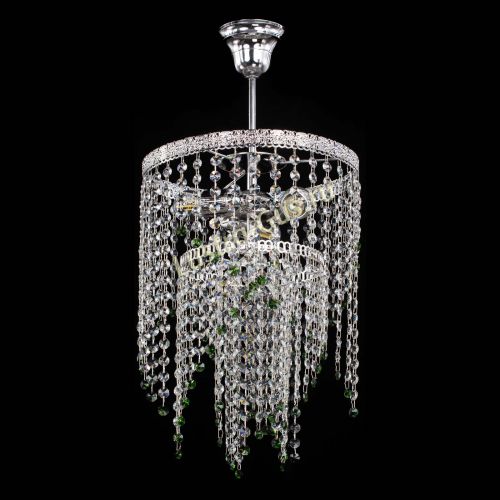 Люстра Токката Капель №3 зеленая в Химках Гусь Хрустальный