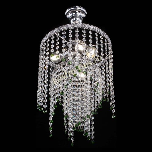 Люстра Токката Капель №3 зеленая в Химках Гусь Хрустальный
