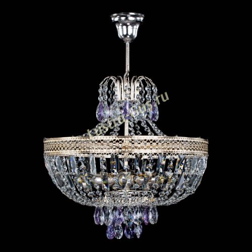 Люстра Венеция Астра №5 фиолетовая в Химках Гусь Хрустальный