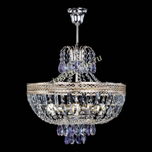 Люстра Венеция Астра №5 фиолетовая в Химках Гусь Хрустальный