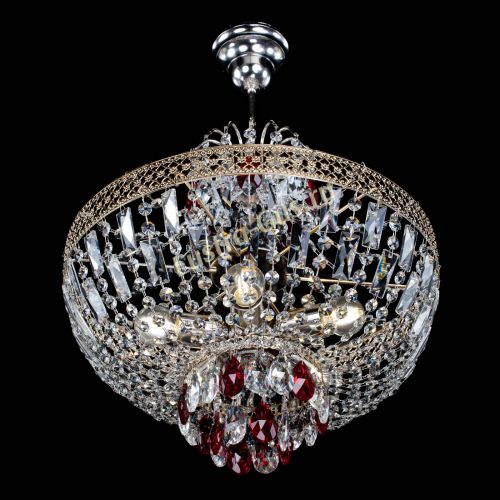 Люстра Венеция Астра №5 красная в Химках Гусь Хрустальный