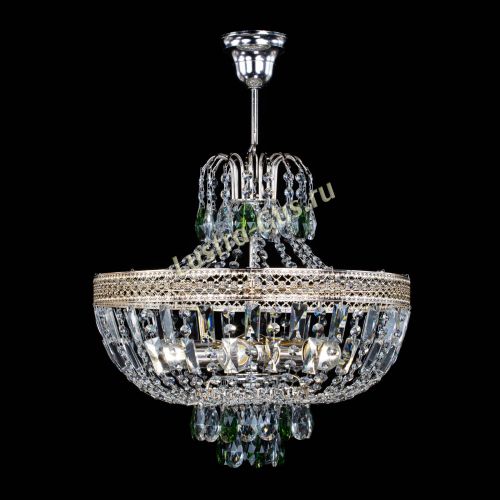 Люстра Венеция Астра №5 зеленая в Химках Гусь Хрустальный