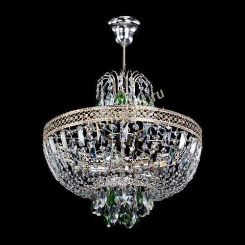 Люстра Венеция Астра №5 зеленая в Химках Гусь Хрустальный