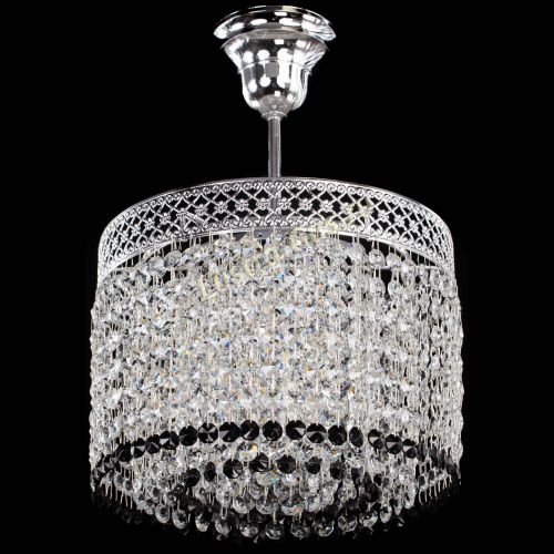 Люстра Венеция Капель №1 с подвесом Черная в Химках Гусь Хрустальный